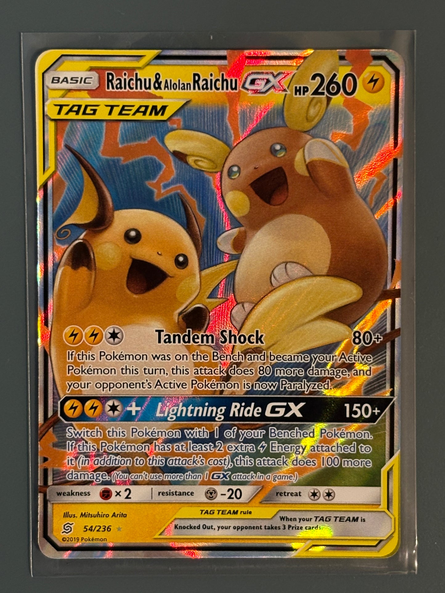 Raichu & Alolan Raichu GX (UNM 54) ENG